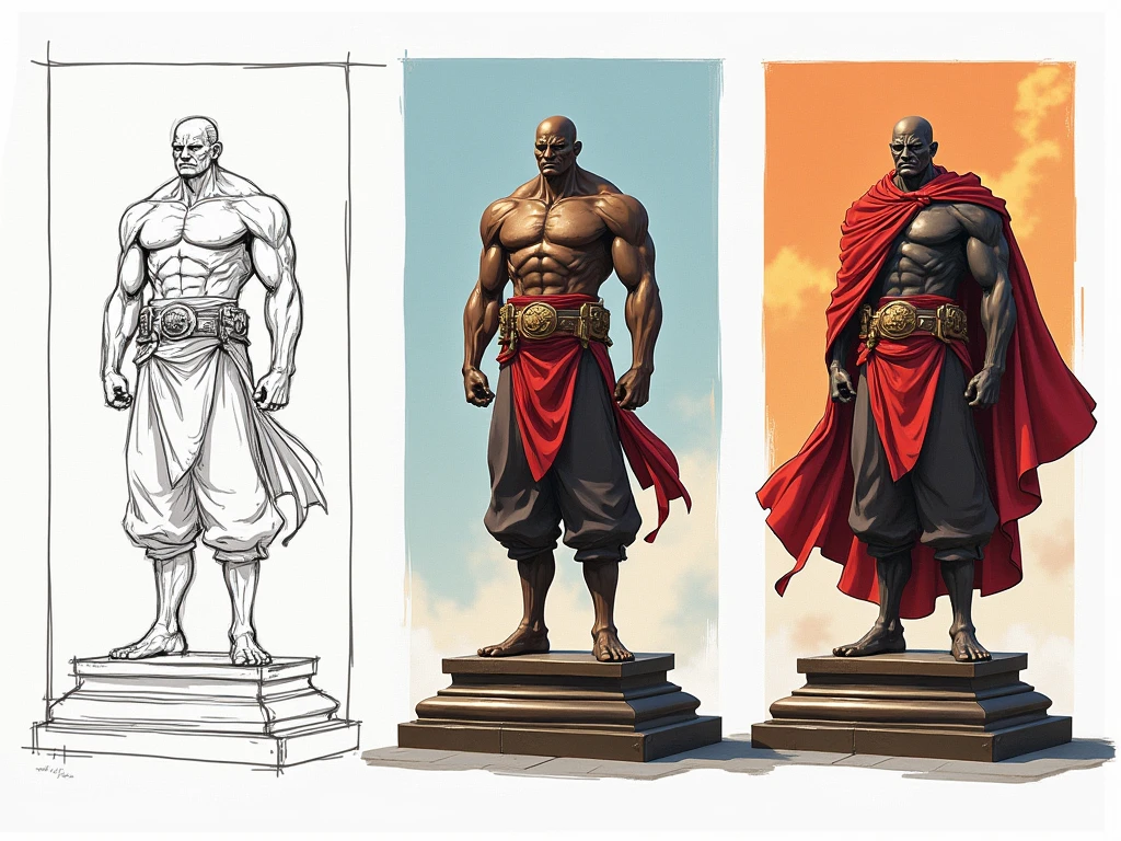 Manga to Color to Material transformation