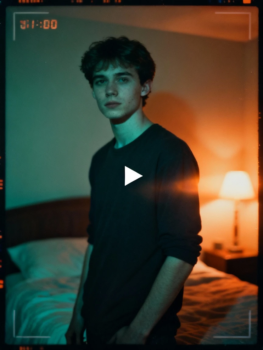 Vintage VHS Portrait - 1990s Aesthetic