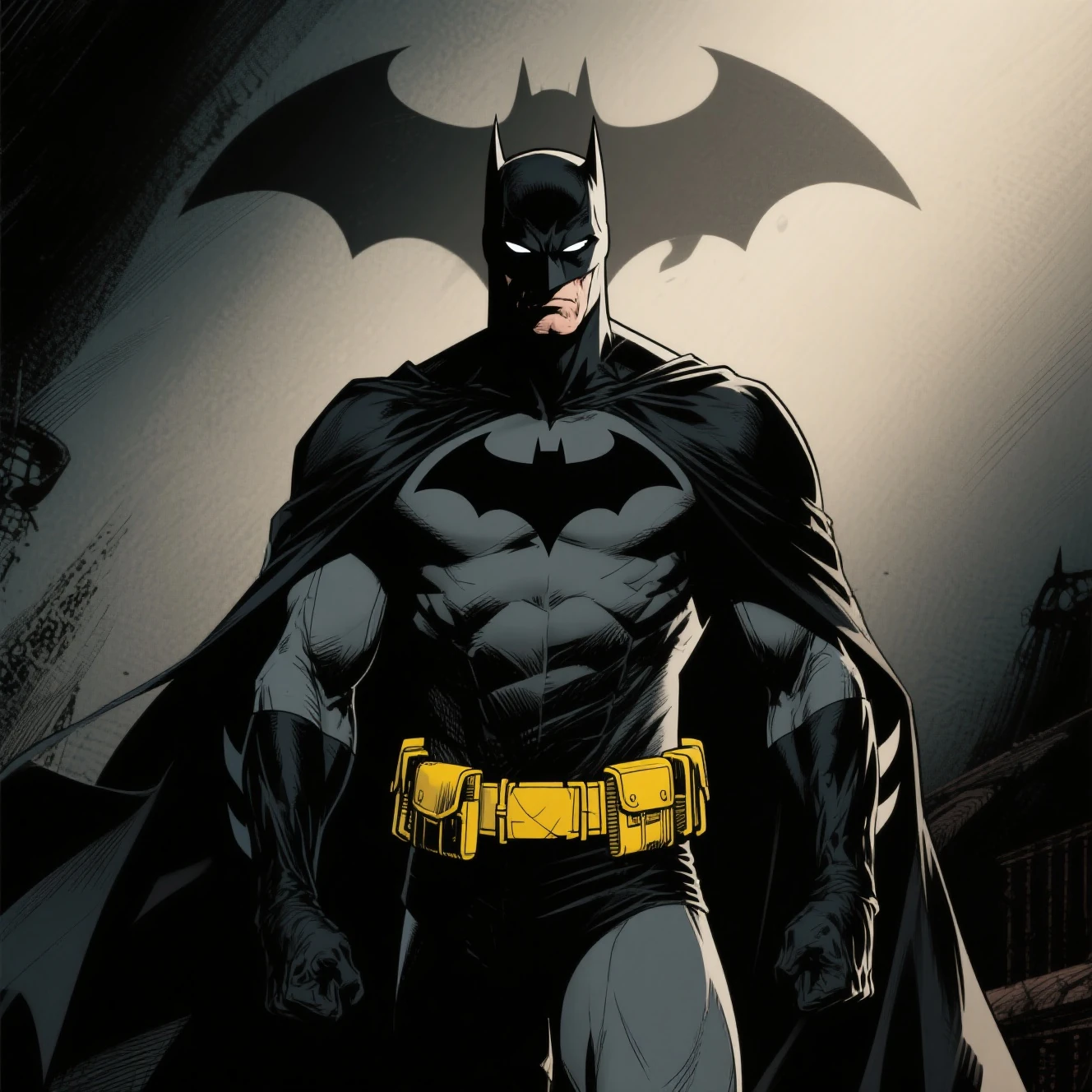 AI Generated Batman DC Comics - Dark Knight Anime Art