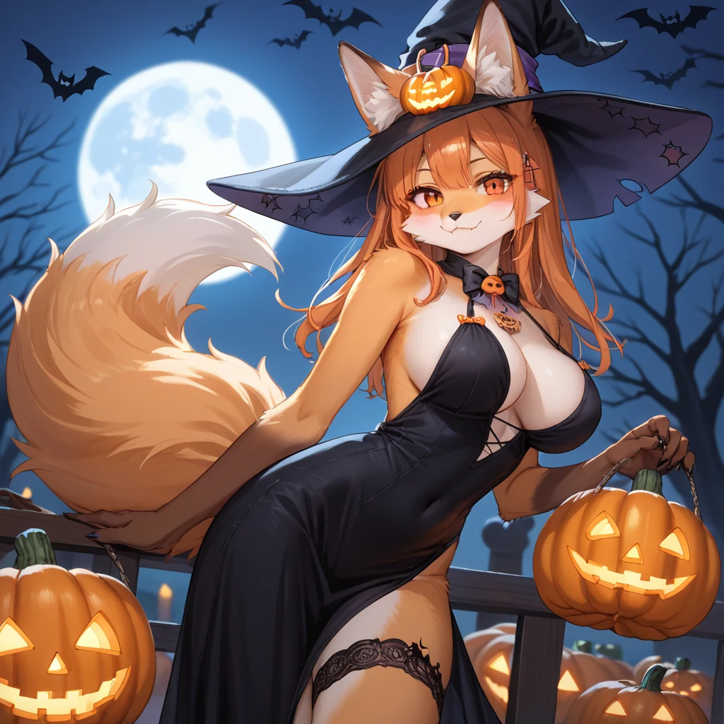 Sexy Anime Furry Halloween - Fox Witch Girl