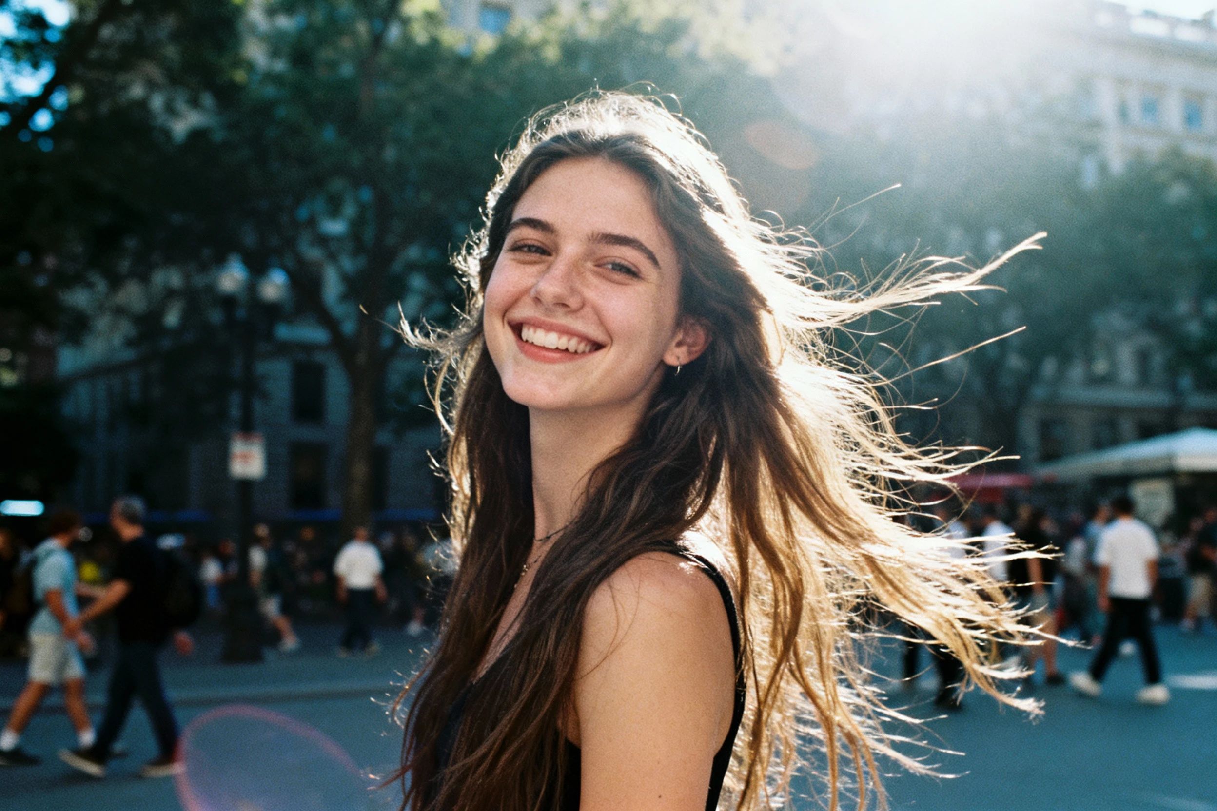 自然な境界線のAI顔交換の例