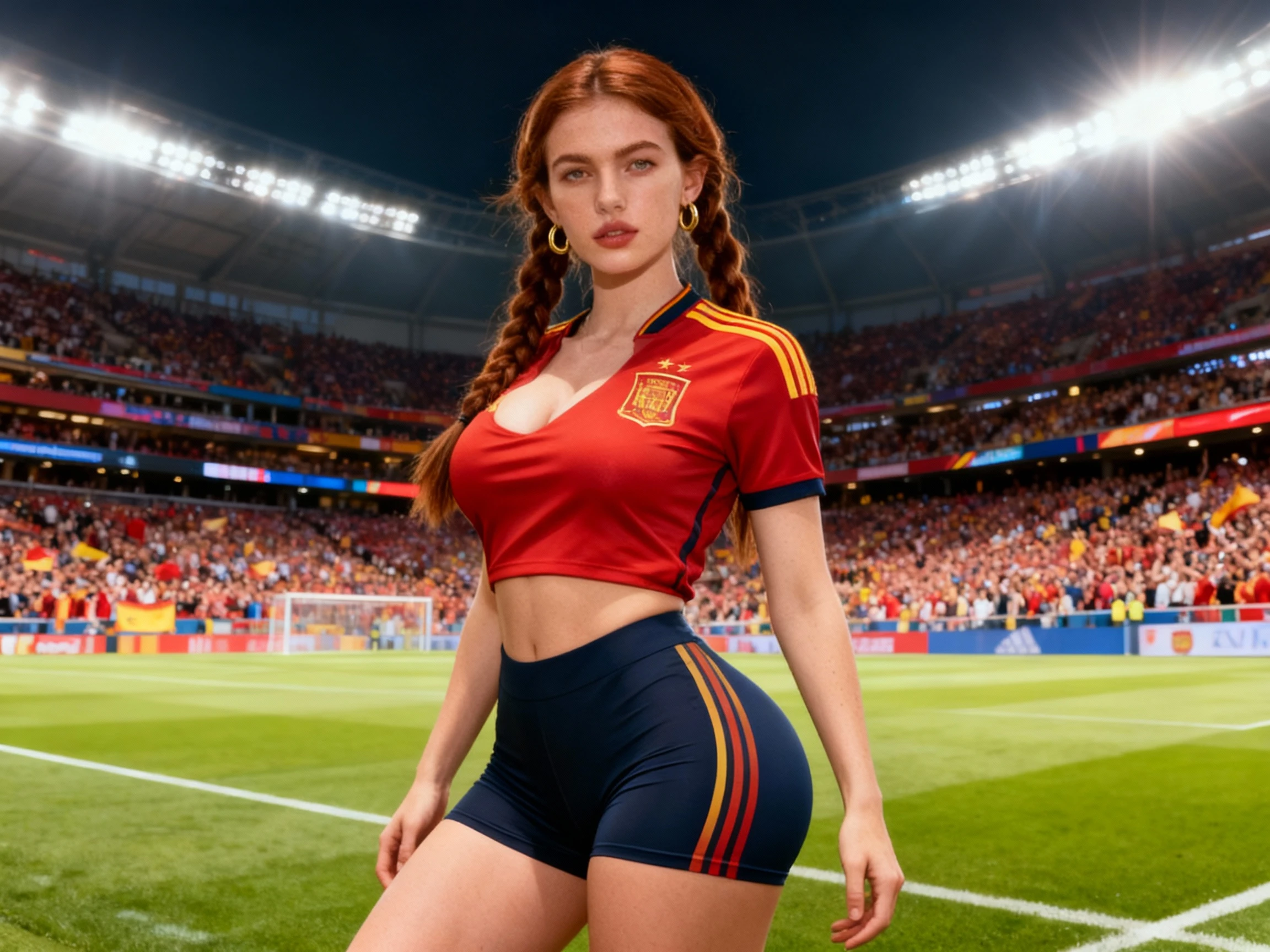 Red Jersey Soccer Girl – Dynamic Stadium Look